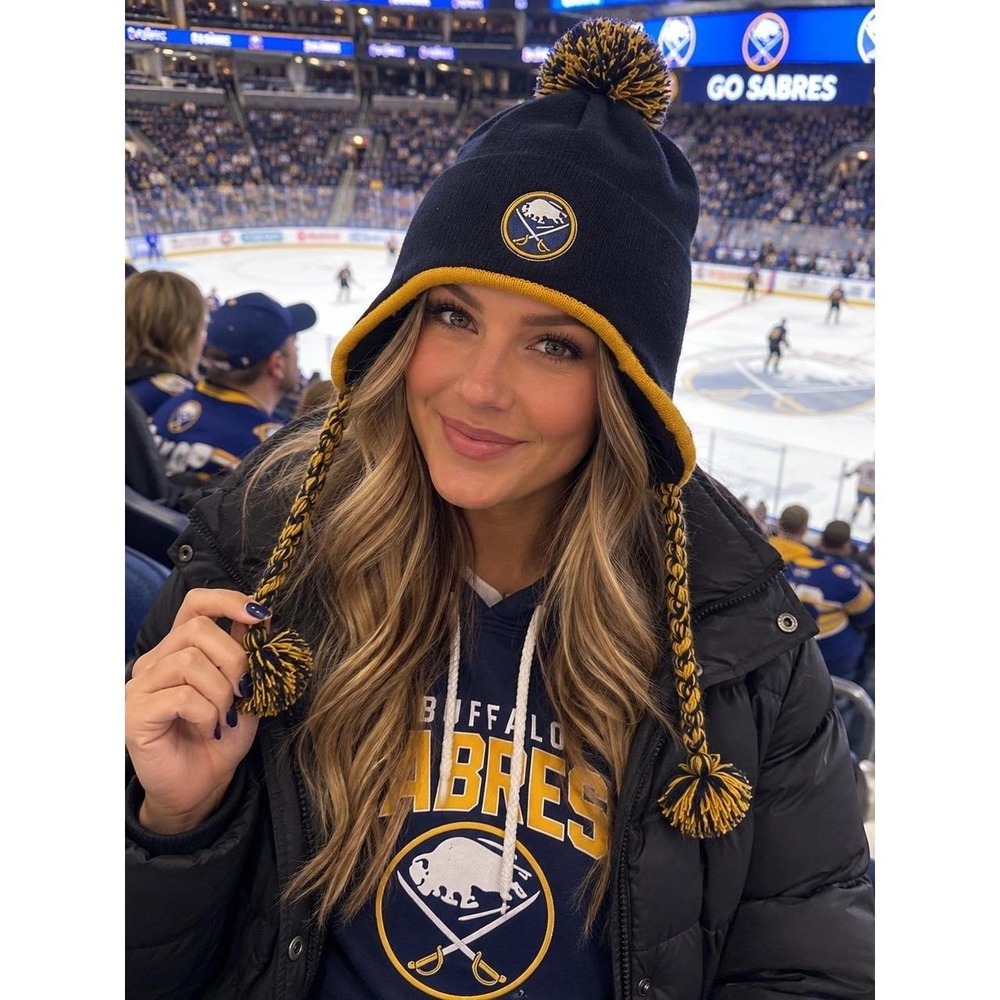 Buffalo Sabres Beanie Hat with Tassels